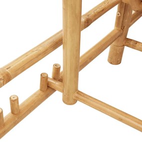 Espreguiçadeira c/ almofadões 55x199x30 cm bambu
