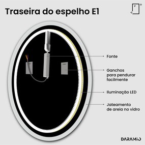 Espelho redondo com luz E1