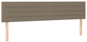 Cama box spring colchão/LED 120x190cm tecido cinza-acastanhado