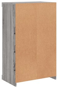 Aparador com luzes LED 60,5x37x100 cm cinzento sonoma