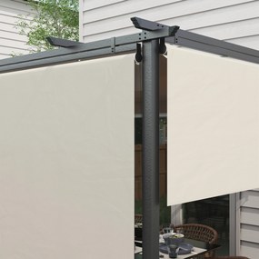 Pérgola de Jardim 3,95x2,95 cm Pérgola para Exterior com Teto Retrátil