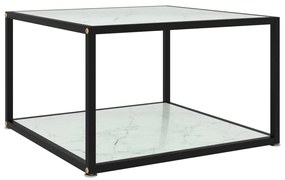 322889 vidaXL Mesa de centro 60x60x35 cm vidro temperado branco