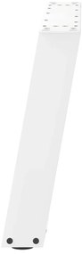 Pés para mesa de centro em forma de U, 2 peças, branco, 50x (42-43) cm