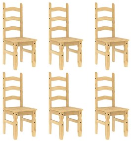 7 pcs conjunto de jantar Panama madeira pinho maciça
