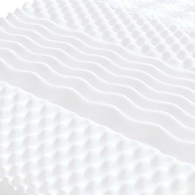 Colchão de espuma 100x220 cm 7 zonas dureza 20 ILD branco