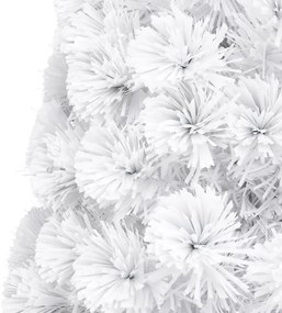 Árvore Natal artificial pré-iluminada 120 cm fibra ótica branco