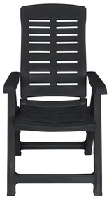 Conjunto de jantar de exterior 11 pcs plástico antracite