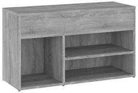 Banco sapateira 80x30x45cm derivados de madeira cinzento sonoma