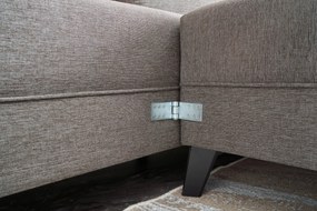 Sofá-Cama de Canto Efsun – Castanho – 300 x 78 cm