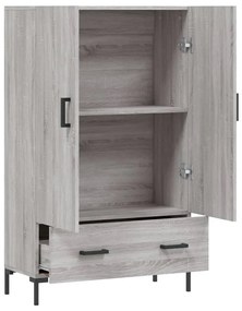 Armário alto derivados de madeira 69,5x31x115cm cinza sonoma