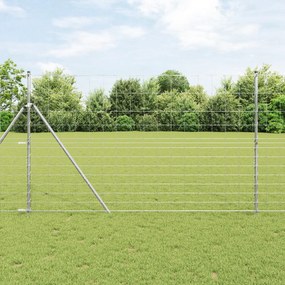 Cerca de Campo vidaXL 1,5x25 m Aço Galvanizado