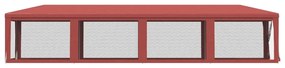319250 vidaXL Party Tent with 10 Mesh Sidewalls Red 3x12 m HDPE