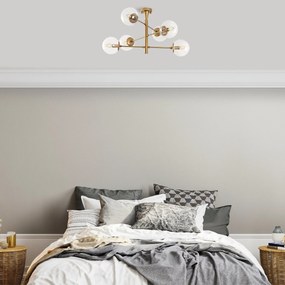 Candeeiro de Teto Arge – Dourado – 75 x 75 x 40 cm