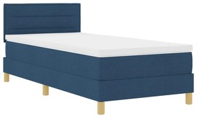 Cama Box Spring com Colchão Azul 80x200 cm Tecido