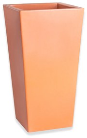 Vaso Plástico Quadrado Alto Terracota N.70 36X36X70cm