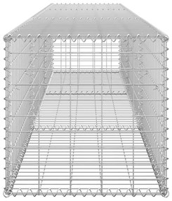 Muro gabião com tampas aço galvanizado 300x50x50 cm