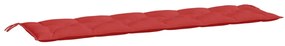 Almofadões banco jardim 2 pcs 200x50x7cm tecido oxford vermelho