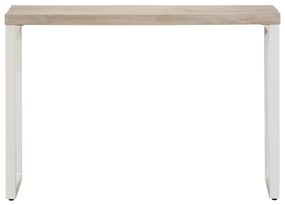 Mesa consola 110x35x76 cm mangueira maciça/ferro castanho