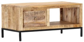 vidaXL Mesa de centro 88x50x42 cm madeira de mangueira maciça
