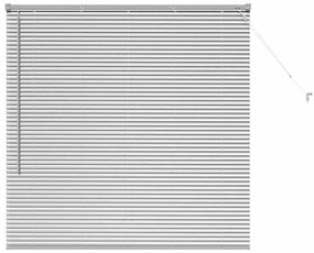 Persiana de Janela com cortinas Manual Prata 80 x 130 cm Alumínio