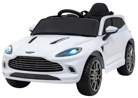 Carro elétrico para Crianças 12V 4x4 Aston Martin DBX Rodas de EVA, Assento de couro Branco