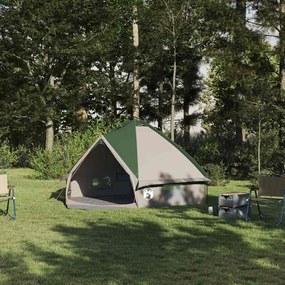 vidaXL Tenda Teepee com telhado Verde e Cinza 490 x 410 x 210 cm