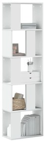 vidaXL Estante com 5 prateleiras derivados de madeira branco