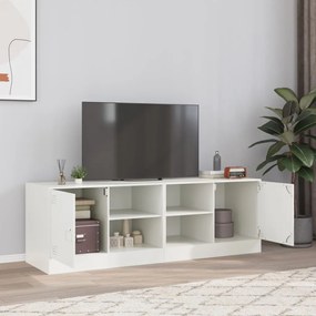 Móveis de TV 2 pcs 67x39x44 cm aço branco