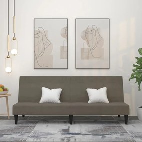 vidaXL Sofá-cama de 2 lugares tecido microfibra cinzento-escuro