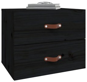 Mesa de cabeceira de parede 50x36x40 cm preto