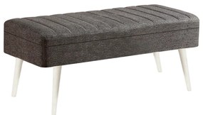 Banco Vina – Branco/Antracite – 90x39x40 cm