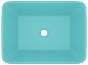 Lavatório luxuoso 41x30x12 cm cerâmica verde-claro mate