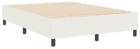 Cama Box Spring vidaXL Creme 140x200 cm em Tecido Cotelê