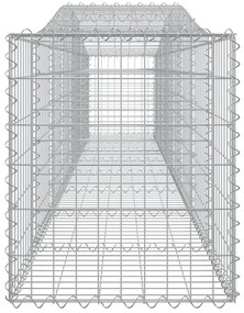 Cestos gabião arqueados 6 pcs 400x50x60/80 cm ferro galvanizado