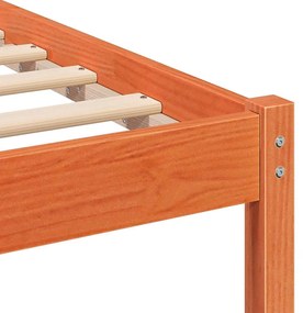 Estrutura da Cama com cabeceira Castanho-mel 150 x 200 cm