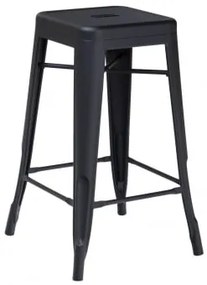 Pack De 4 Bancos Altos Empilháveis Em Aço Lix Preto Mate & ↑75 Cm - Sklum