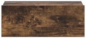 Mesa cabeceira suspensa 40x30x15cm derivados madeira cor fumado
