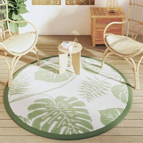 Tapete de exterior Ø160 cm ARAKIL PP Verde