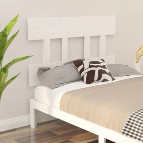 vidaXL Cabeceira de cama 103,5x3x81 cm pinho maciço branco