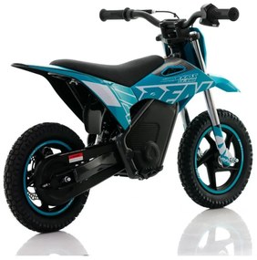 Mini moto eléctrica velocidade até 13 Km/h C/Limitador  RFN Warrior SX-E150 150W 12” Azul Celeste