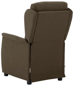 Cadeira Recliner de Massagem em Tecido Castanho