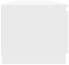Móvel de TV com luzes LED 140x40x35,5 cm branco