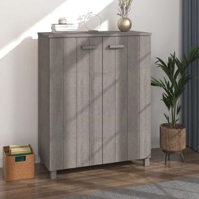 vidaXL Sapateira HAMAR 85x40x108 cm pinho maciço cinza-claro