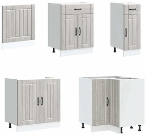 11 peças armário de cozinha conjunto Lucca cinza sonoma