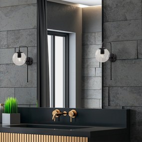 Candeeiro de Parede Viran – Preto – 15 x 28 x 43 cm