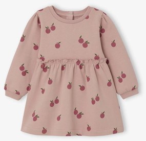 Vestido em moletão, para bebé rosado