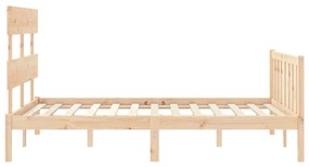 Cama sem colchão 140x190 cm madeira de pinho maciça
