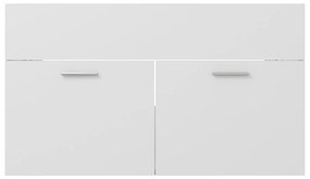 Armário de lavatório 80x38,5x46 cm derivados de madeira branco
