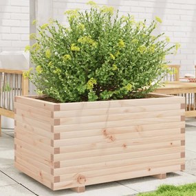 vidaXL Vaso/floreira de jardim 90x60x49,5 cm madeira de pinho maciça