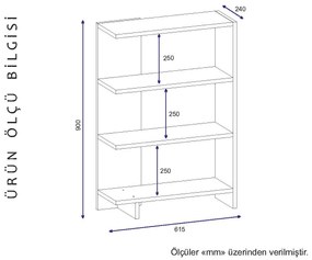 Estante Trilion – Branco – 61,5x90x24 cm | Tribo Home